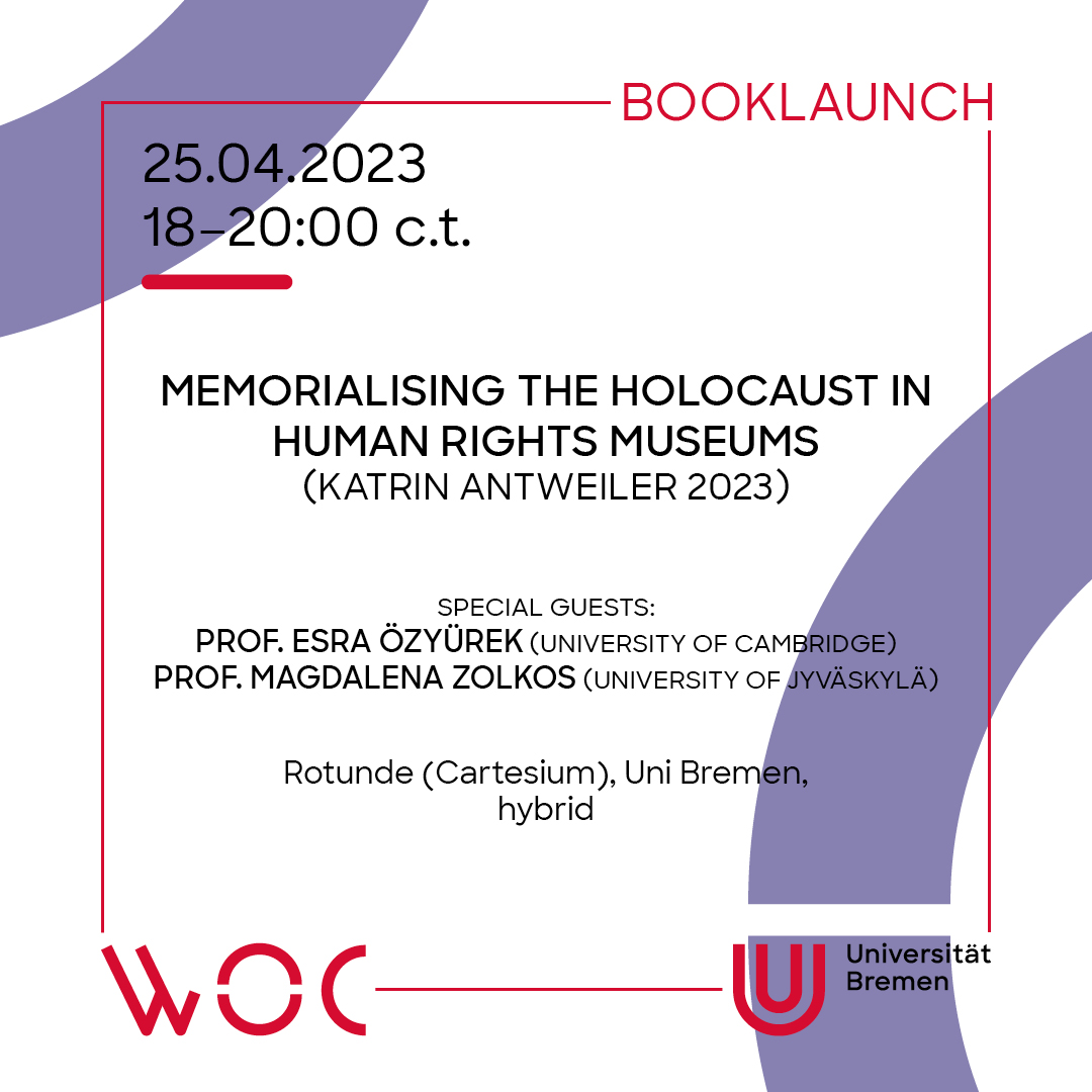 Book Launch April 25: Memorialising the Holocaust in Human Rights Museums
